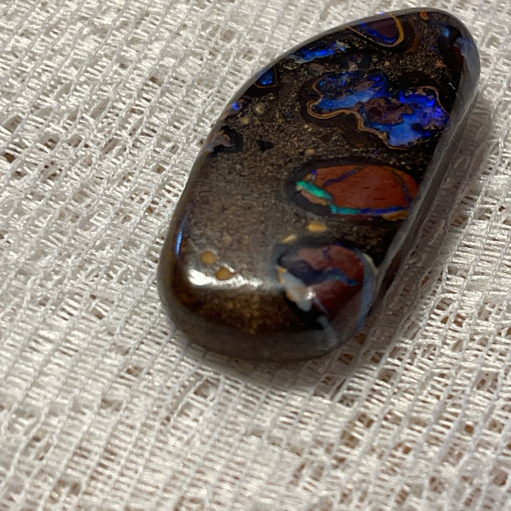 Polished Australian Boulder Opal Pendant - Picture 8 of 14